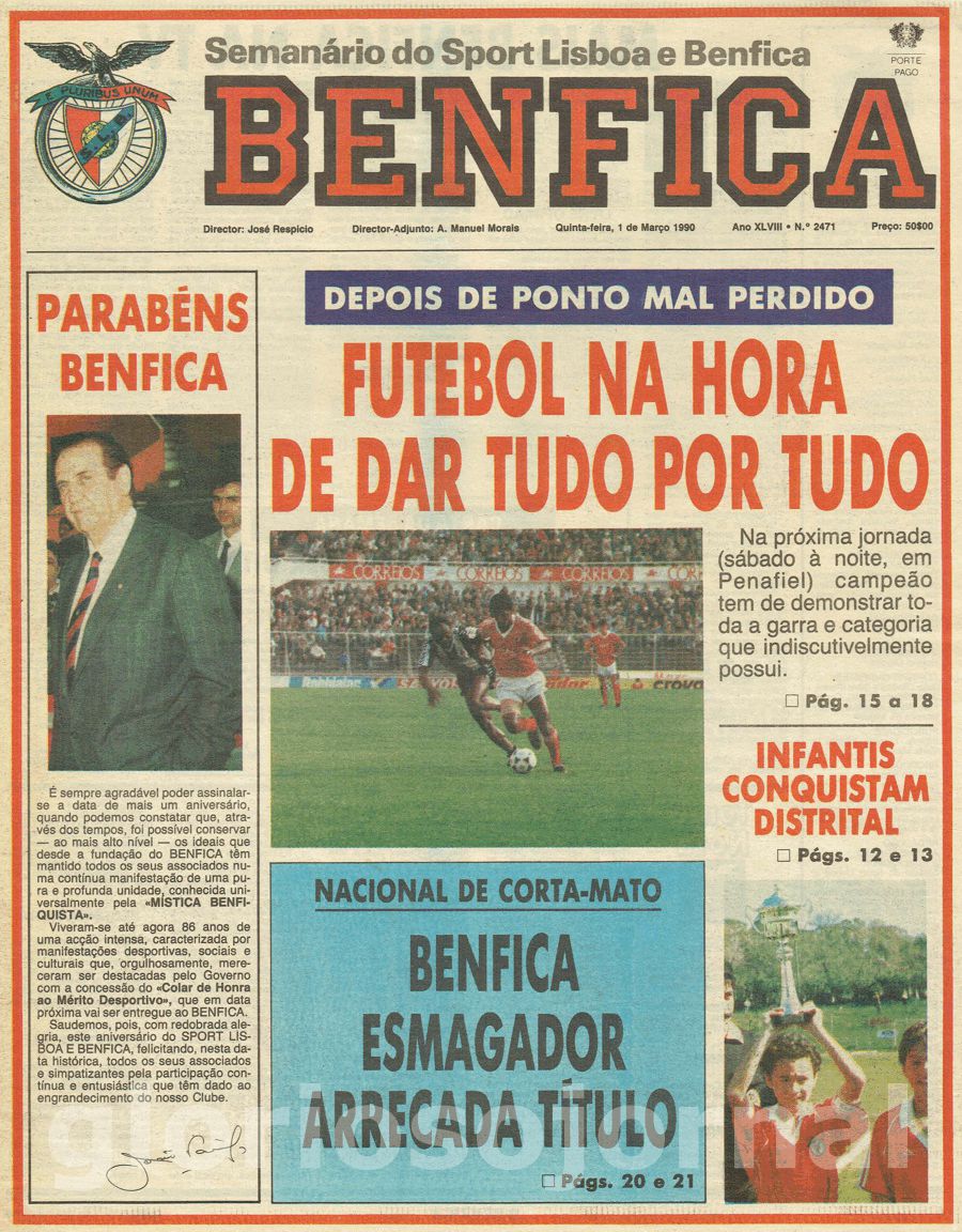 jornal o benfica 2471 1990-03-01